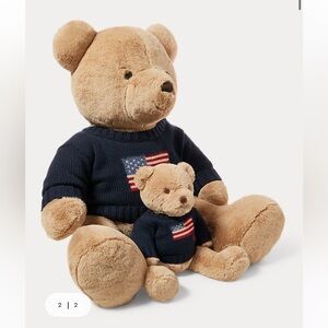 ISO Ralph Lauren Large Flag-Sweater Polo Bear🧸
